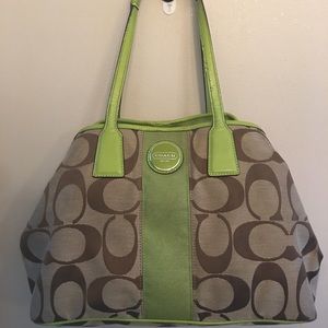 Lime Coach Purse - Used condition